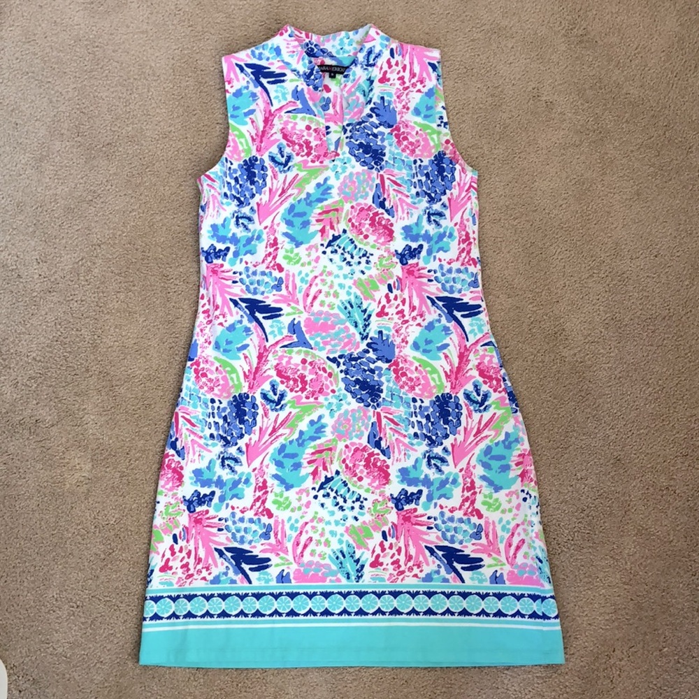 Barbara Erickson Pineapple Print Tunic Dress